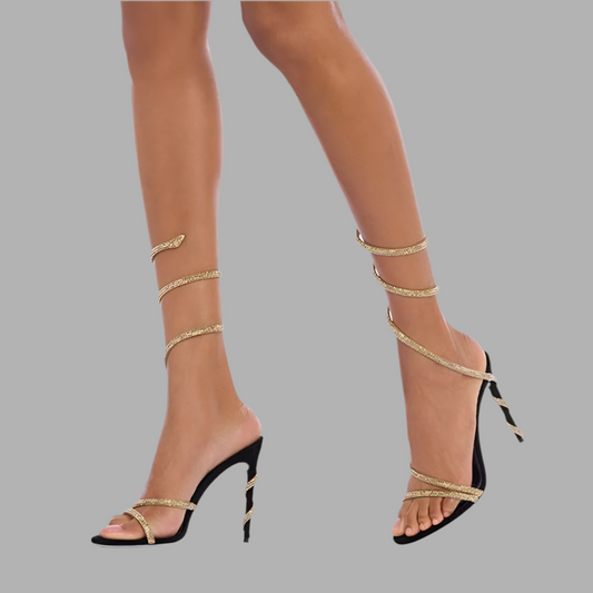Blinki High Heels Ankle Strap Pumpen