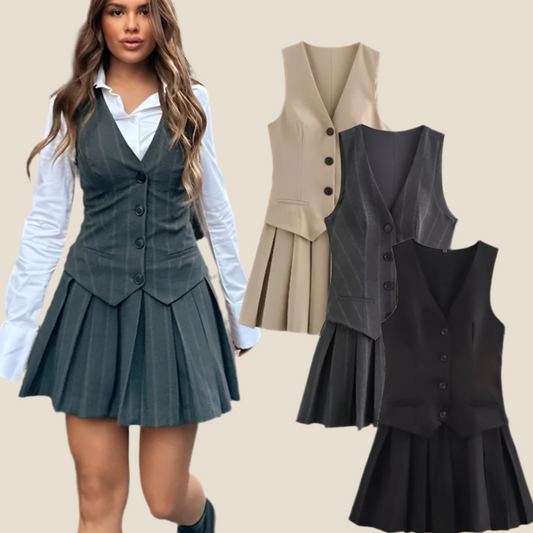 Office Plissee Westen Kleid