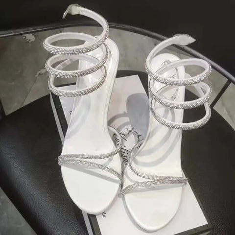Blinki High Heels Ankle Strap Pumpen