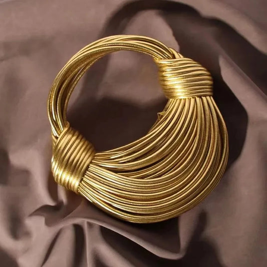 Handtaschen Gold-Luxus-Designer handgewebte Seil