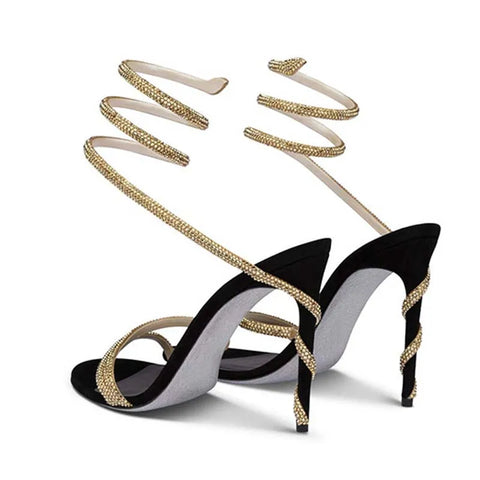 Blinki High Heels Ankle Strap Pumpen