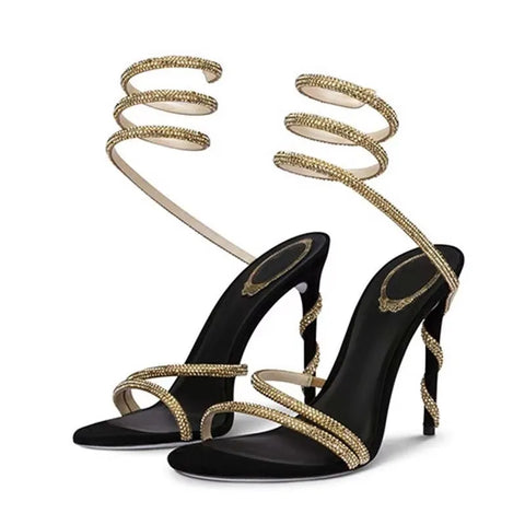 Blinki High Heels Ankle Strap Pumpen