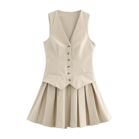 Office Plissee Westen Kleid