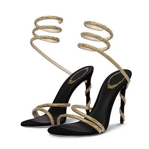 Blinki High Heels Ankle Strap Pumpen